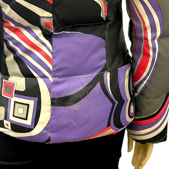 Emilio Pucci Women's Pink and Purple Signature Puffer Jacket vintage - Picture 7 of 15